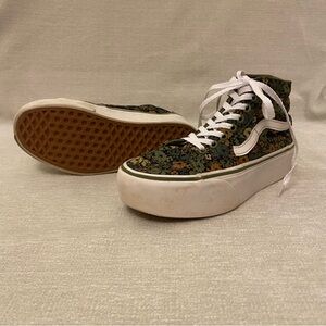 Vans SK8-Hi Hi-Top Stackfrom Green Camo Floral Women’s 6